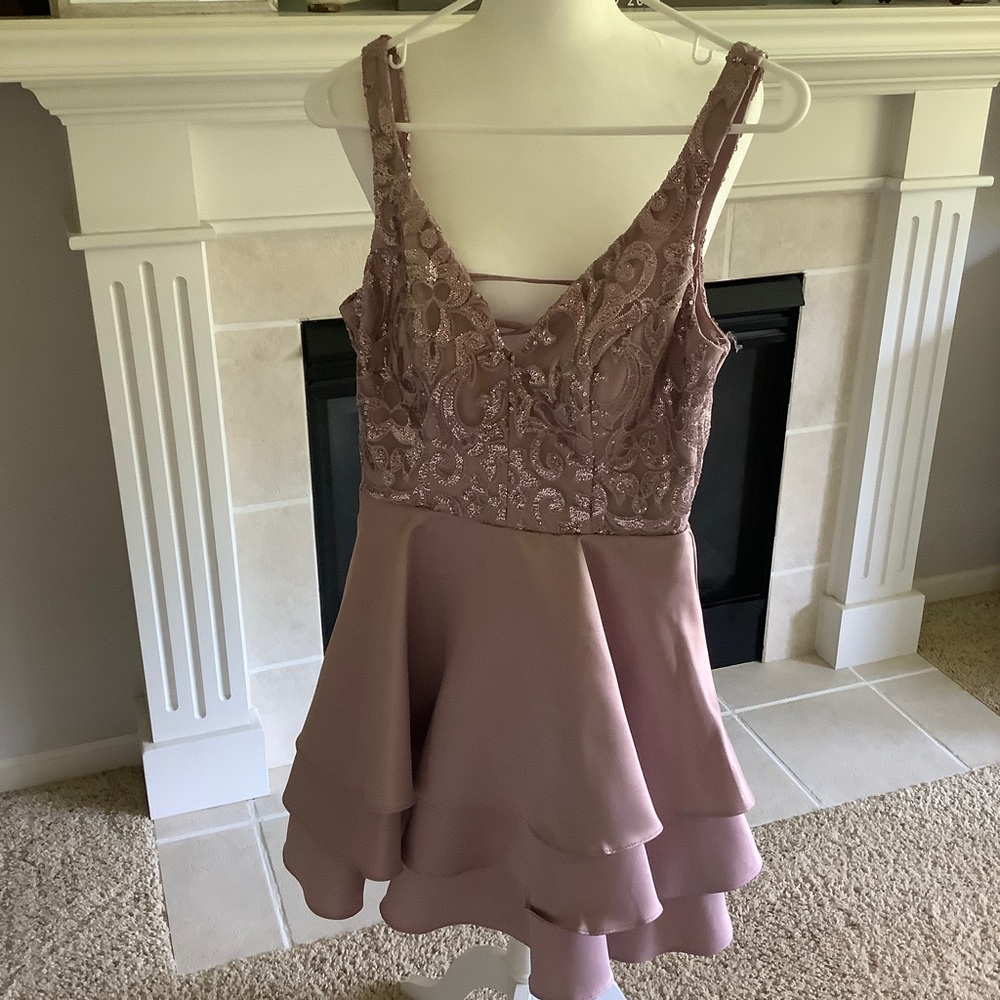 City Studio Dress Size 1 Mauve Pink